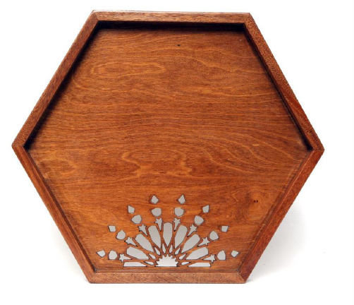 Hexagon Trays Arquette & MOP Inlay