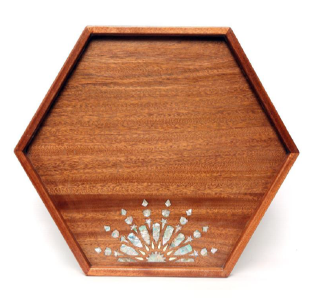Hexagon Trays Arquette & MOP Inlay