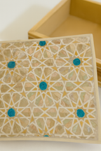 Handcrafted Mosaic Wooden Box - علبة خشبية مطعمة بالفسيفساء