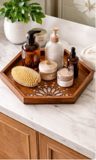 Hexagon Trays Arquette & MOP Inlay