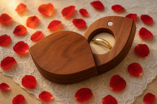 Personalized Wooden Ring Box – علبة خواتم خشبية مخصصة