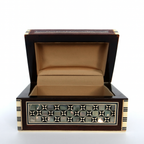 Handcrafted Geometric Inlaid Wooden Box – صندوق خشبي مطعم هندسيًا يدويًا