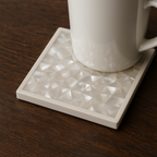Elegant White Mother of Pearl Coaster - كوستر فاخر من صدف البحر الأبيض