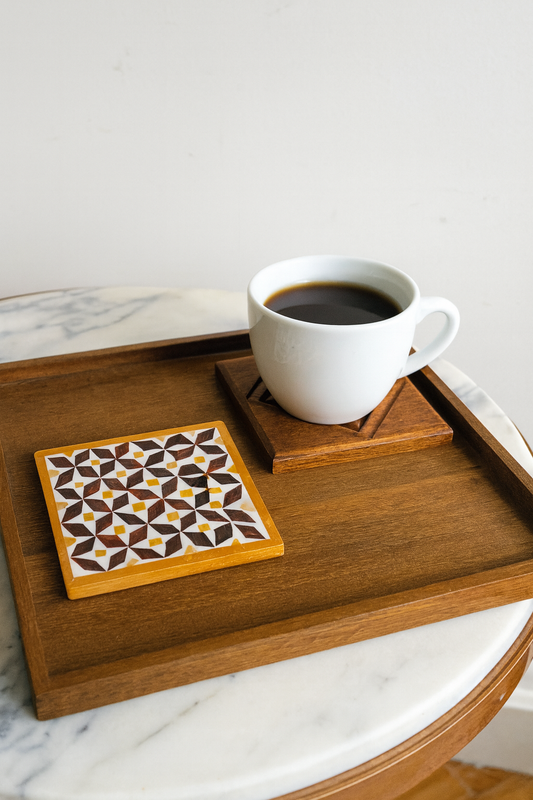 Elegant Inlaid Coasters - كوسترات يدوية فاخرة