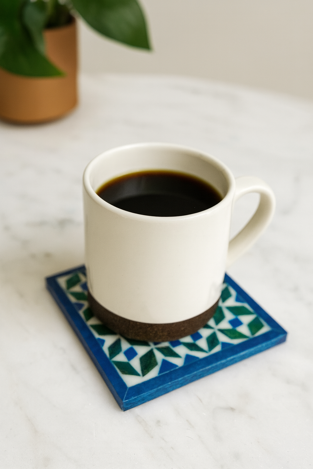 Mother of Pearl Coasters - كوسترات خشبية يدوية