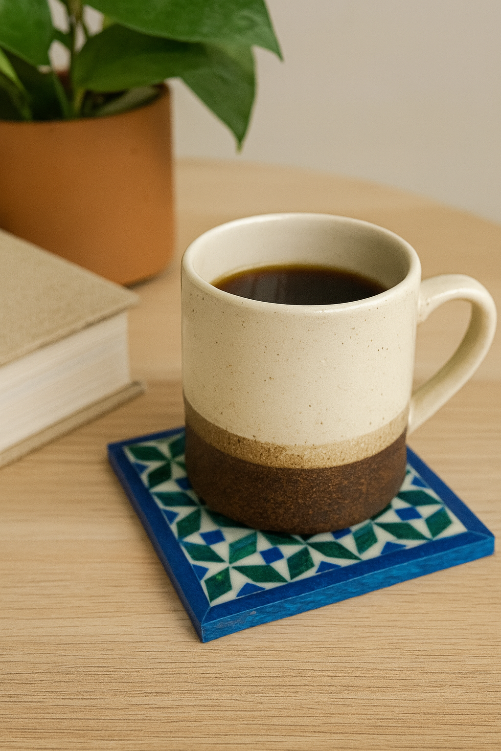 Mother of Pearl Coasters - كوسترات خشبية يدوية