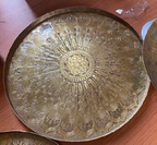 Oval Brass Tray - 30cm diameter