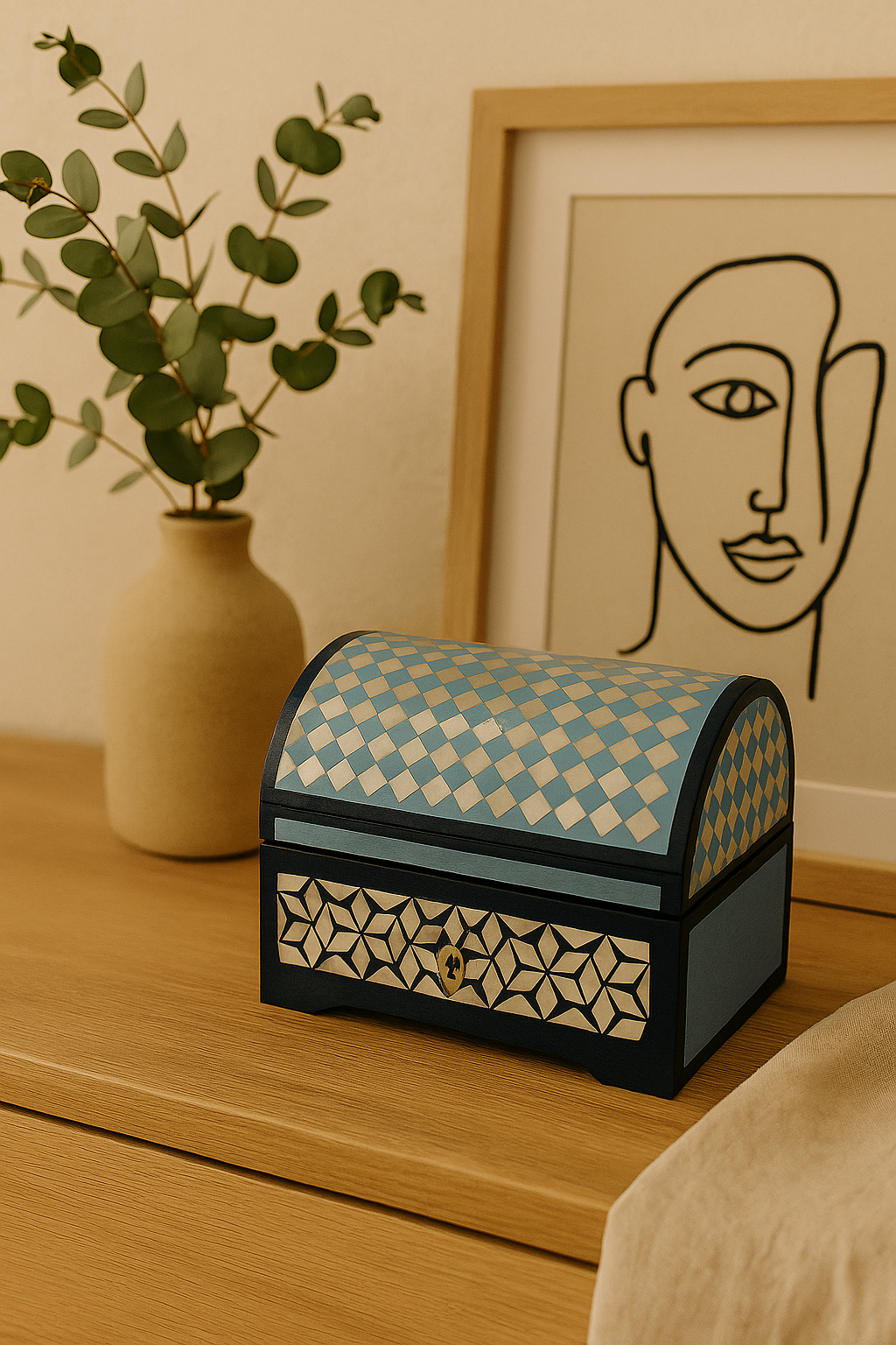 Handcrafted Mosaic Wooden Boxes – علب خشبية موزاييك يدوية الصنع