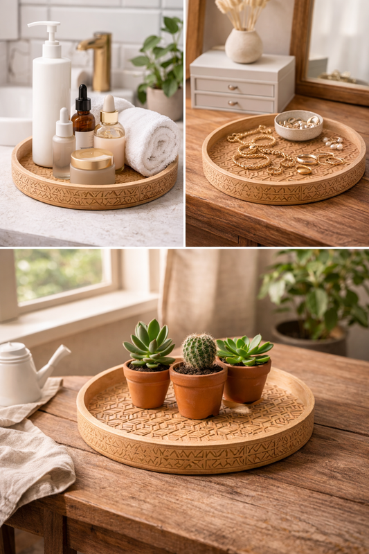 Beech Wood Dates Tray